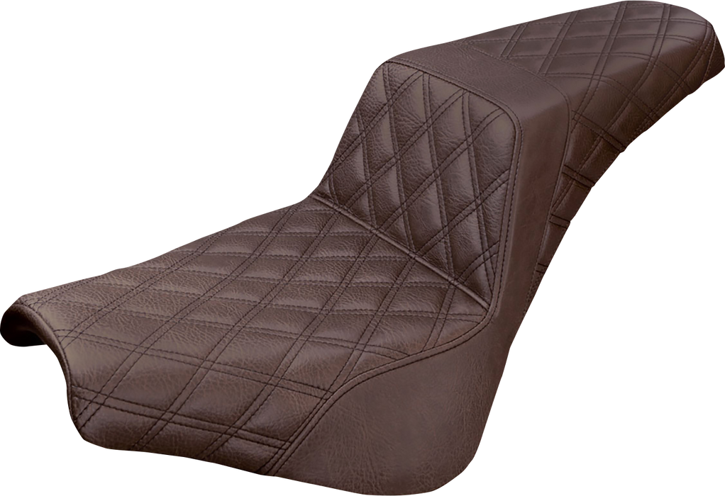 Step-Up Seat - Full Lattice Stitch - Brown
