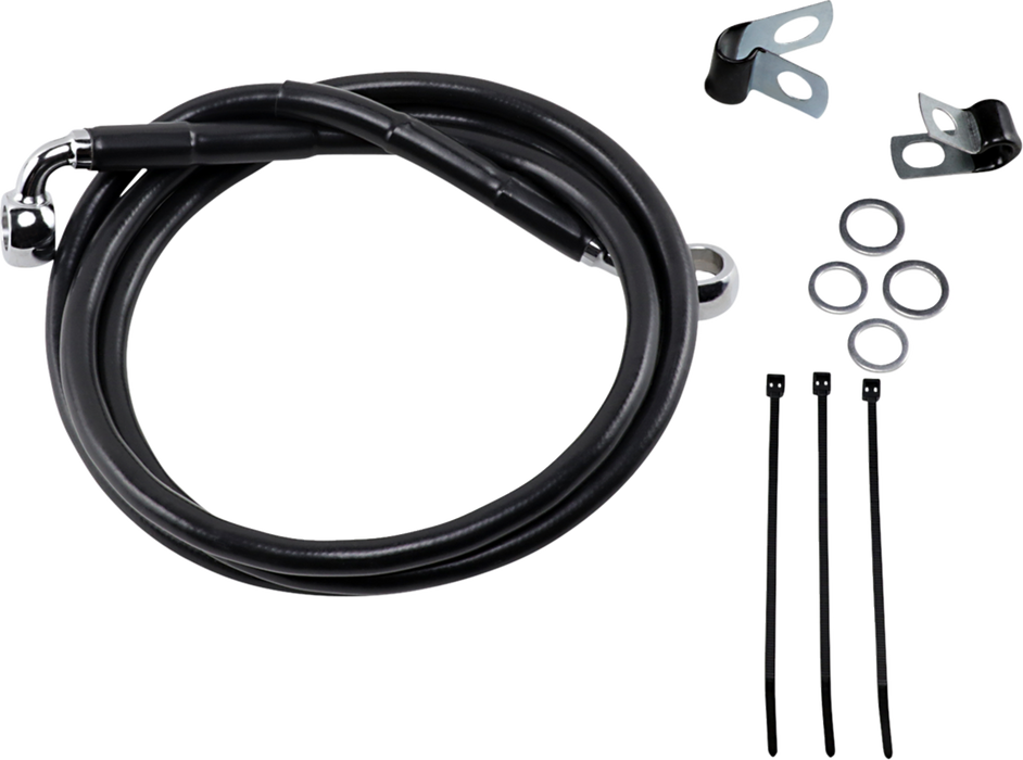 Brake Line - Front - Black - +6" - '99-'07 FXST