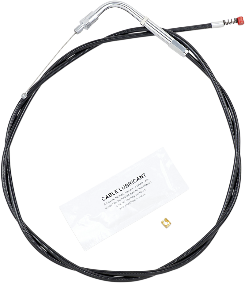 Black Vinyl Idle Cable - +6" Size - 50" Length