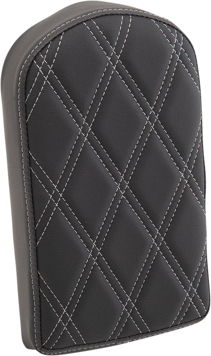 Sissy Bar Pad - Double Diamond - Silver - Tall