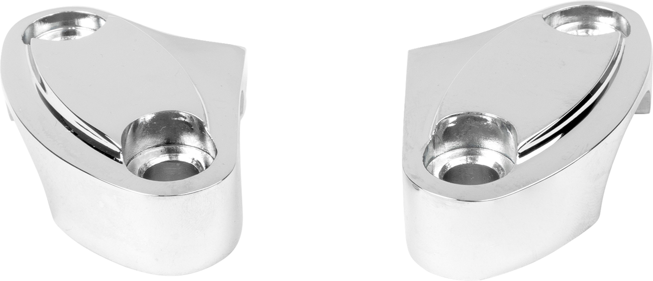 Handlebar Riser Clamp - Two-Piece - Chrome