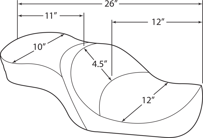Low Profile Seat - Mild Stitched - XL '04-'22