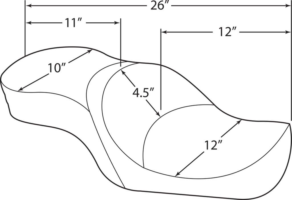 Low Profile Seat - Mild Stitched - XL '04-'22