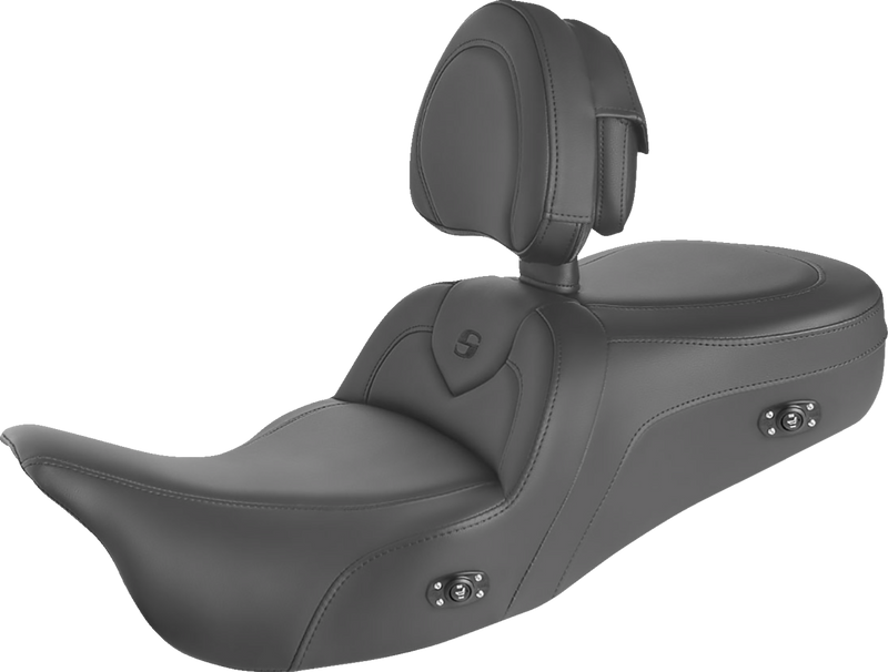 Heated RoadSofaâ¢ Seat - With Backrest - Black w/ Black Stitching - FL' 09-'24