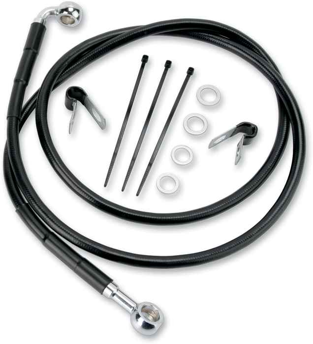 Brake Line - Front - Black - +2"