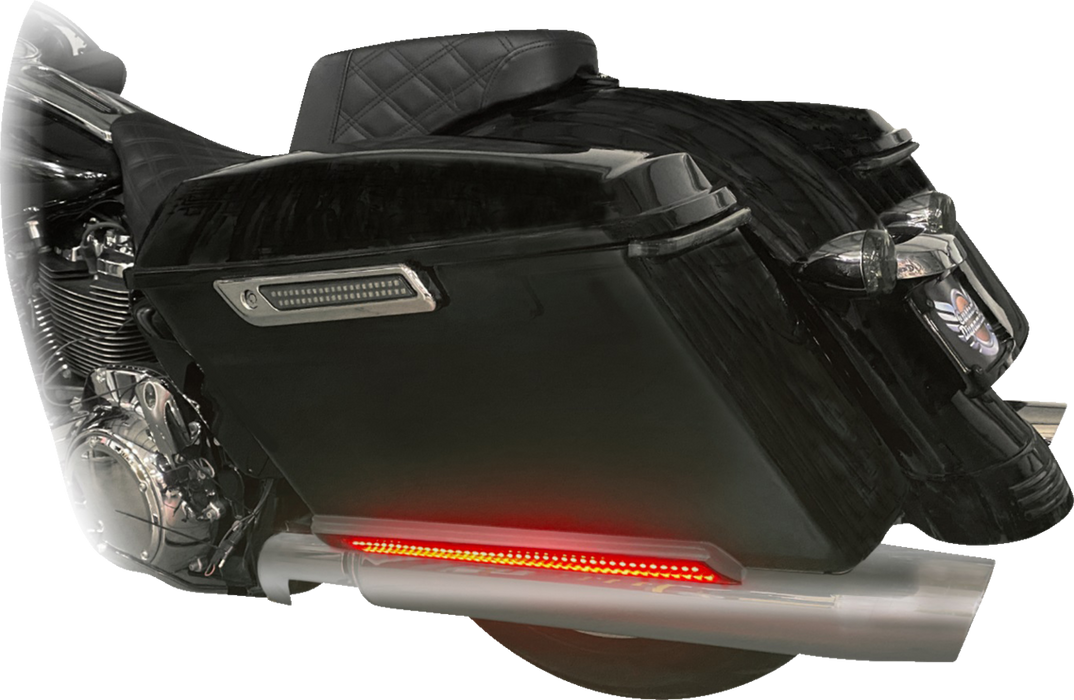 LED Saddlebag Light - Smoke - Chrome