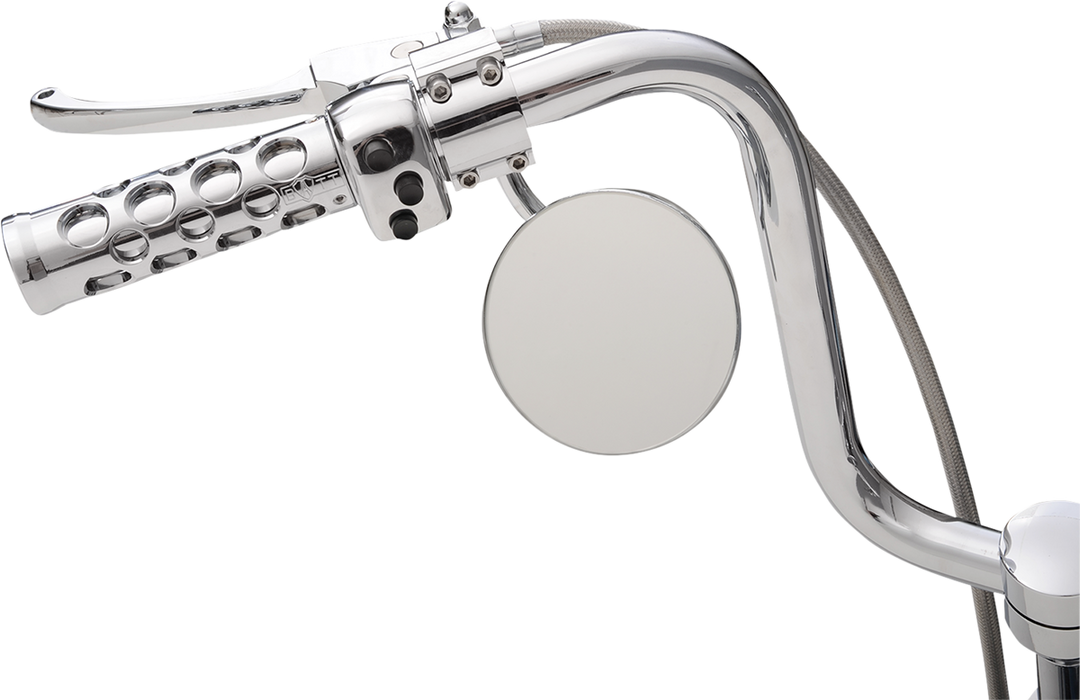Mirror - Custom - Side View - Round - Chrome - Left/Right - 4" - Each