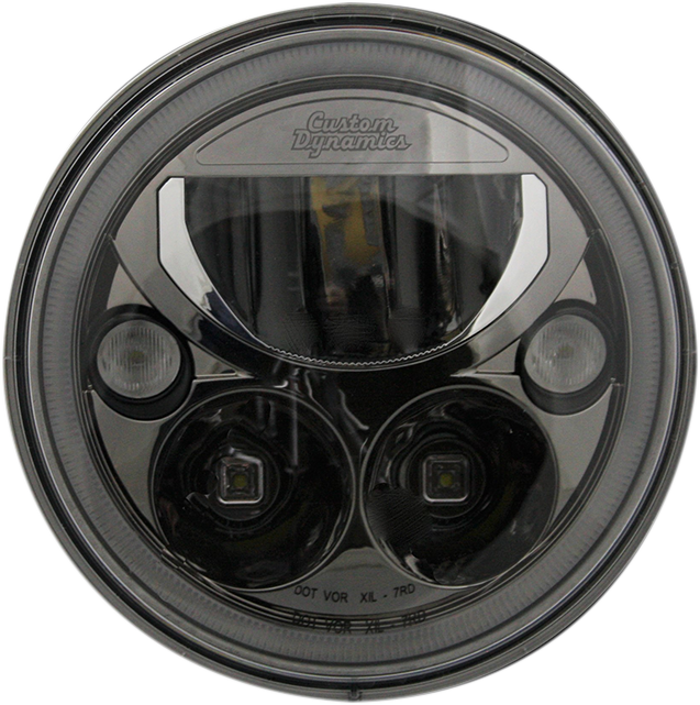 LED Headlight - 7" - Black