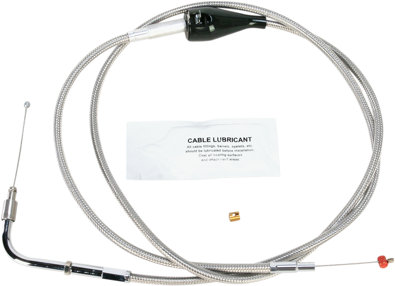 Stainless Steel Idle Cable - Cruise - +8" - '96-'01 Touring