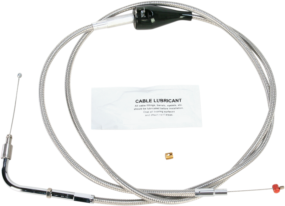 Stainless Steel Idle Cable - Cruise - +8" - '96-'01 Touring