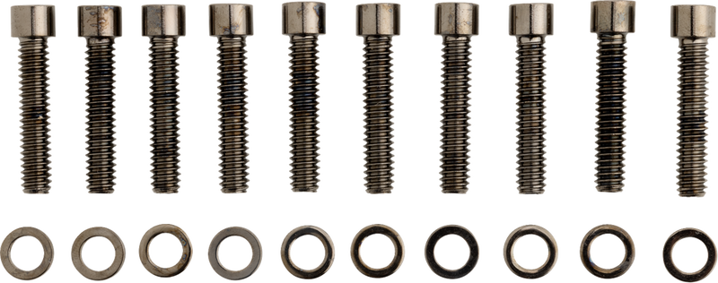 Bolt Kit - Cam Cover - Smooth - Black/Chrome - '99-'17 Twin Cam