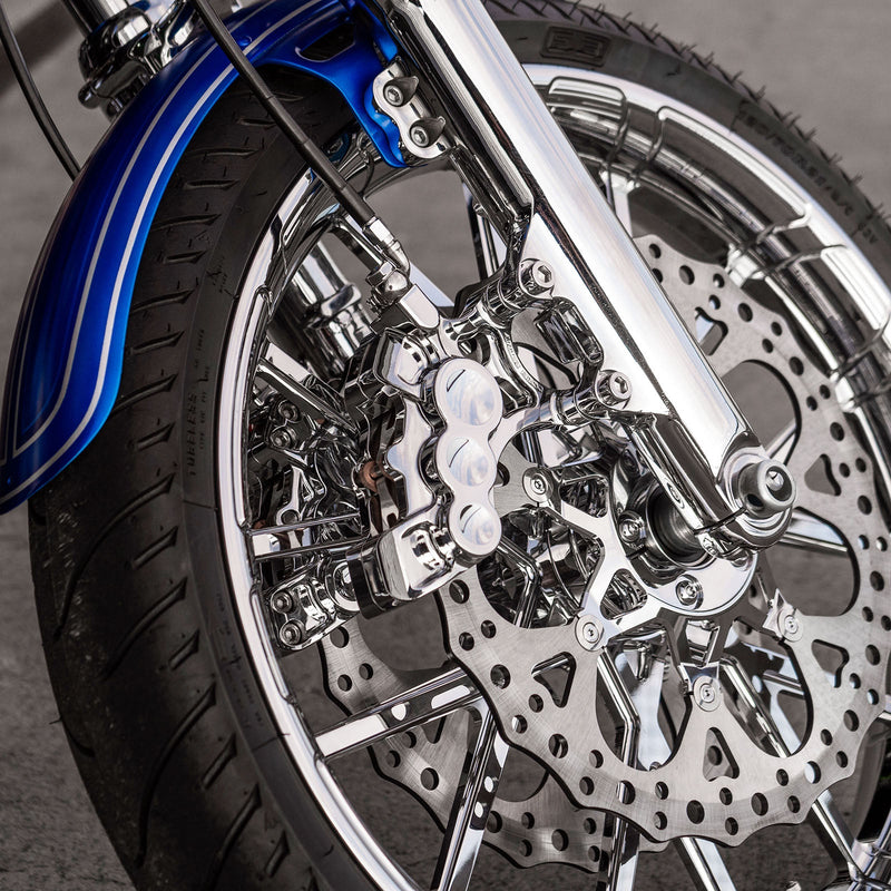 6-Piston Differential Bore Brake Calipers, 14" Chrome
