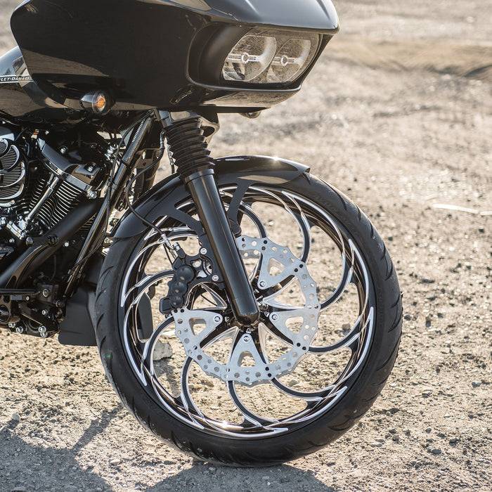 6-Piston Differential Bore Brake Calipers, 14" Black