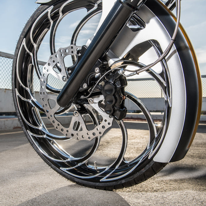 6-Piston Differential Bore Brake Calipers, 14" Black