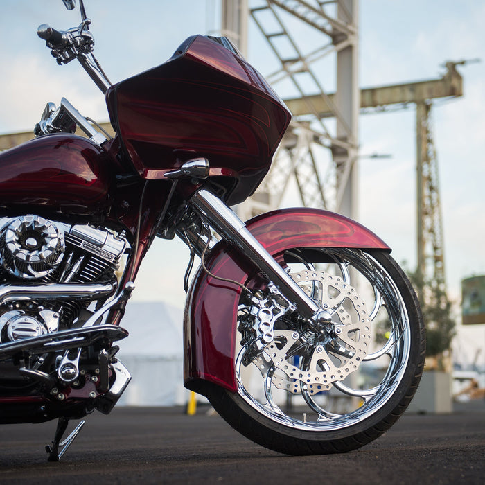 6-Piston Differential Bore Brake Calipers, 14" Chrome