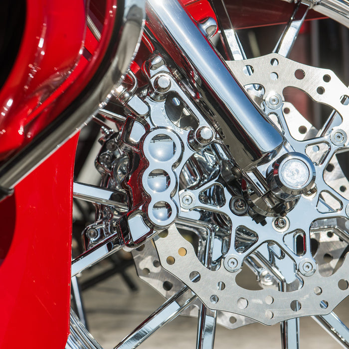 6-Piston Differential Bore Brake Calipers, 11.8" Chrome