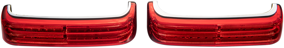 Saddlebag LED Lights - Sequential - Chrome/Red