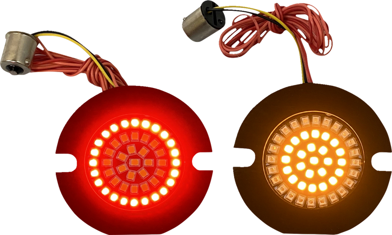 Flat Rear Turn Signal - 1156 - Amber Lens