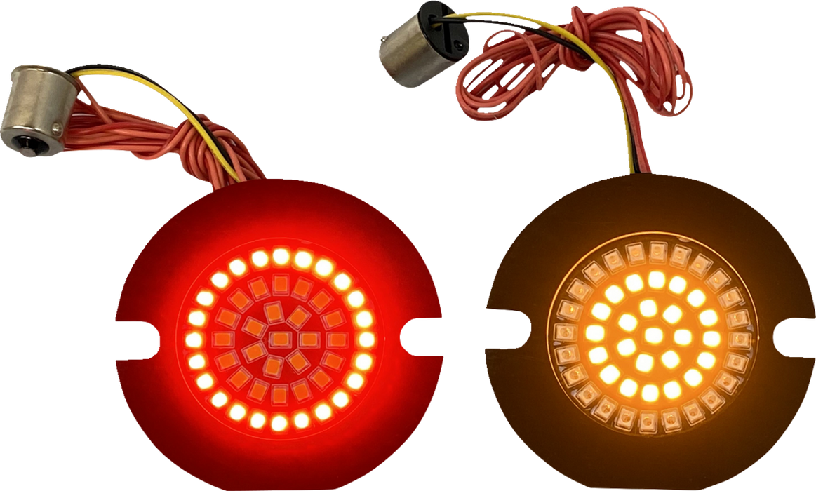 Flat Rear Turn Signal - 1156 - Amber Lens