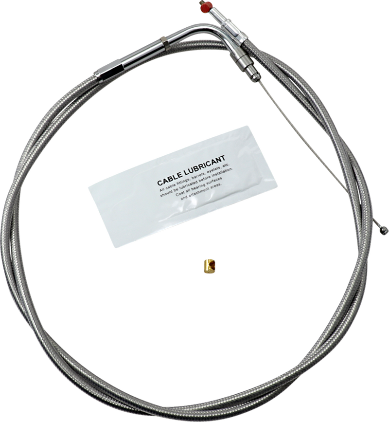 Stainless Steel Throttle Cable - +8" - '96-'07 Touring