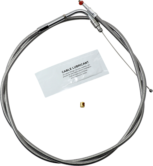 Stainless Steel Throttle Cable - +8" - '96-'07 Touring