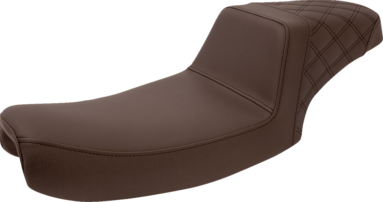 Step-Up Seat - Rear Lattice Stitch - Brown