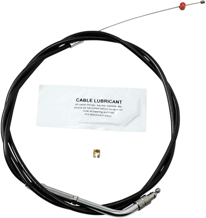 Black Vinyl Throttle Cable - +6" Size - 45-1/2" Length