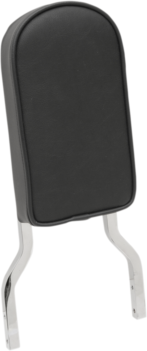 Sissy Bar Pad - Tall - Smooth W/Piping - Black