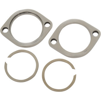Exhaust Flange kits and retaining rings (Chrome, Stainless, Heavy Duty)
