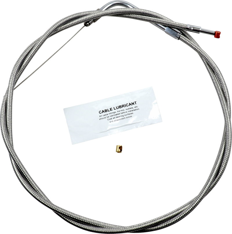Stainless Steel Throttle Cable - +12" - '96-'07 Touring