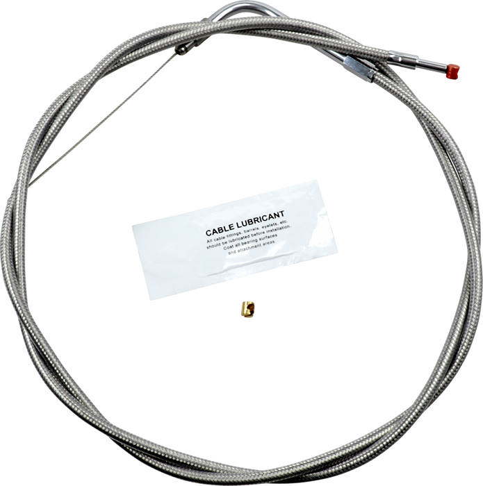 Stainless Steel Throttle Cable - +12" - '96-'07 Touring