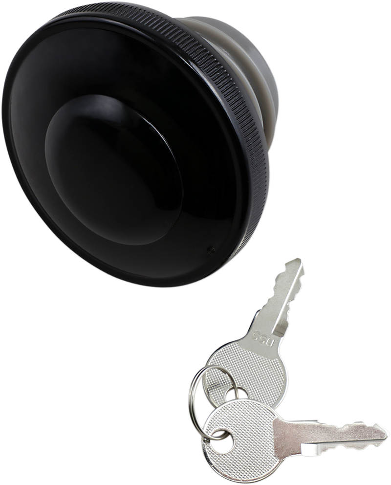 Screw-In Locking Gas Cap - Vented - Gloss Black