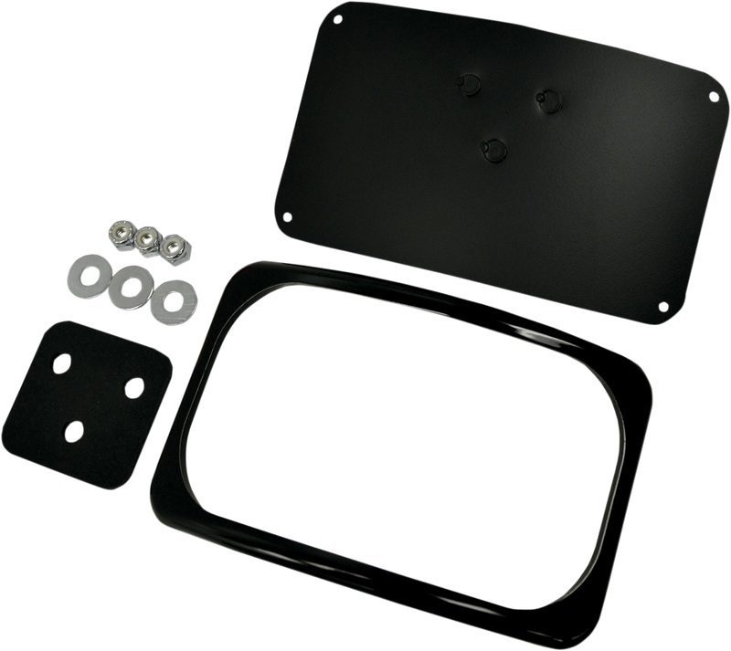 License Plate Mount - 3 Hole - Gloss Black