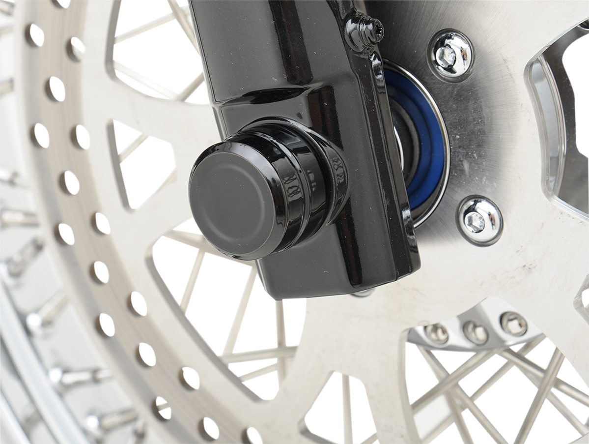 Axle Caps - Front - Black - Pair — Ramjet Racing