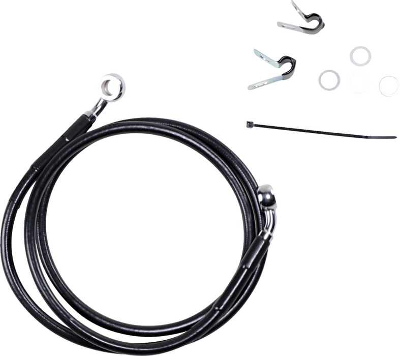 Brake Line - Front - Black - +8" - XL