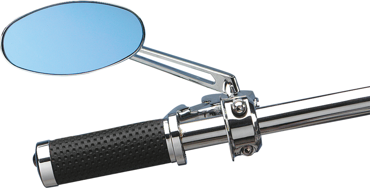 Mirror - Stealth II - Side View - Oval - Chrome w/Anti-Glare Blue Tint