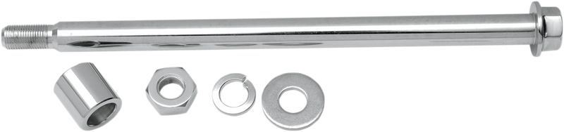 Axle Kit - Rear - Chrome - '80-'86 Harley-Davidson