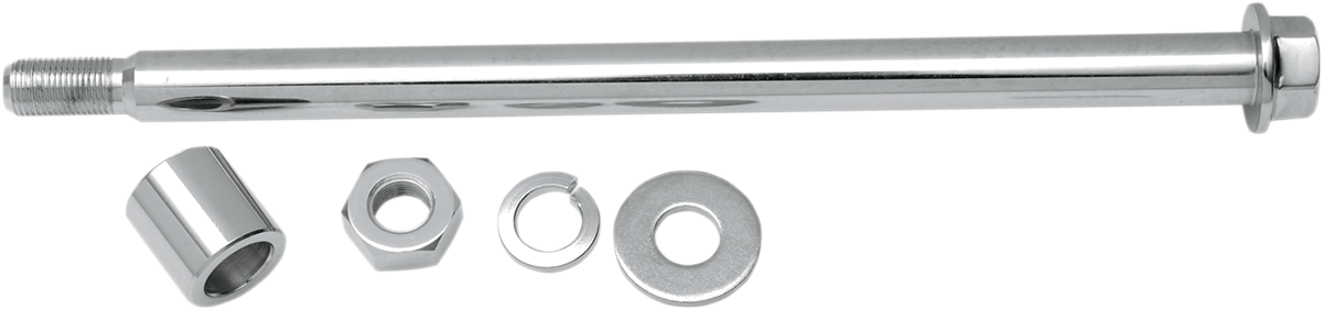Axle Kit - Rear - Chrome - '80-'86 Harley-Davidson