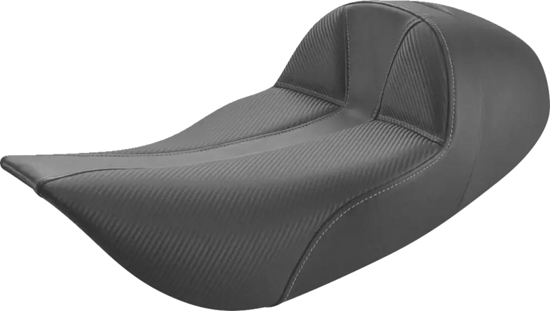 Dominator Solo Seat - Extended Reach - w/o Backrest - Black w/ Gray Stitching - FLHR/FLHX '97-'07