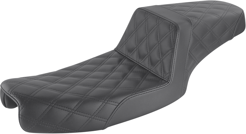 Step-Up Seat - Full Lattice Stitch - Black - Dyna