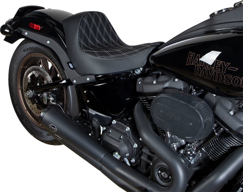 Solo Seat - Double Diamond - Silver Stitching - FL/FX '18-'23