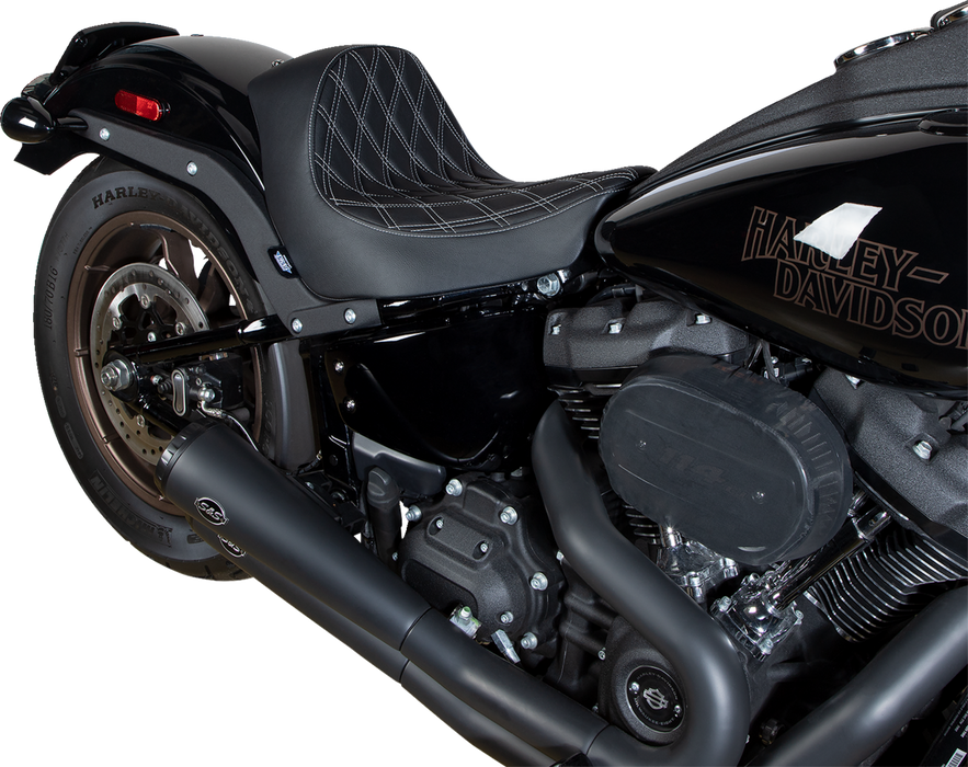 Solo Seat - Double Diamond - Silver Stitching - FL/FX '18-'23