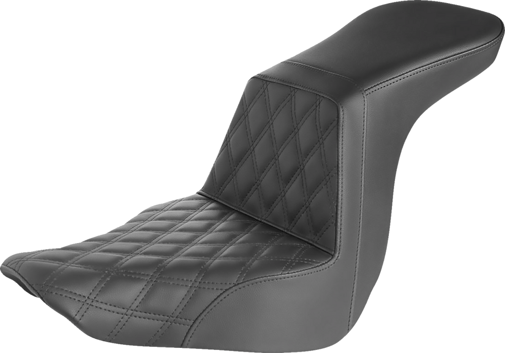 Step-Up Seat - Front Lattice Stitch - Black