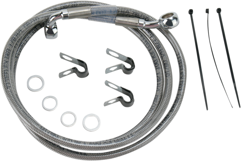 Brake Line - Front - +10" - Stainless Steel