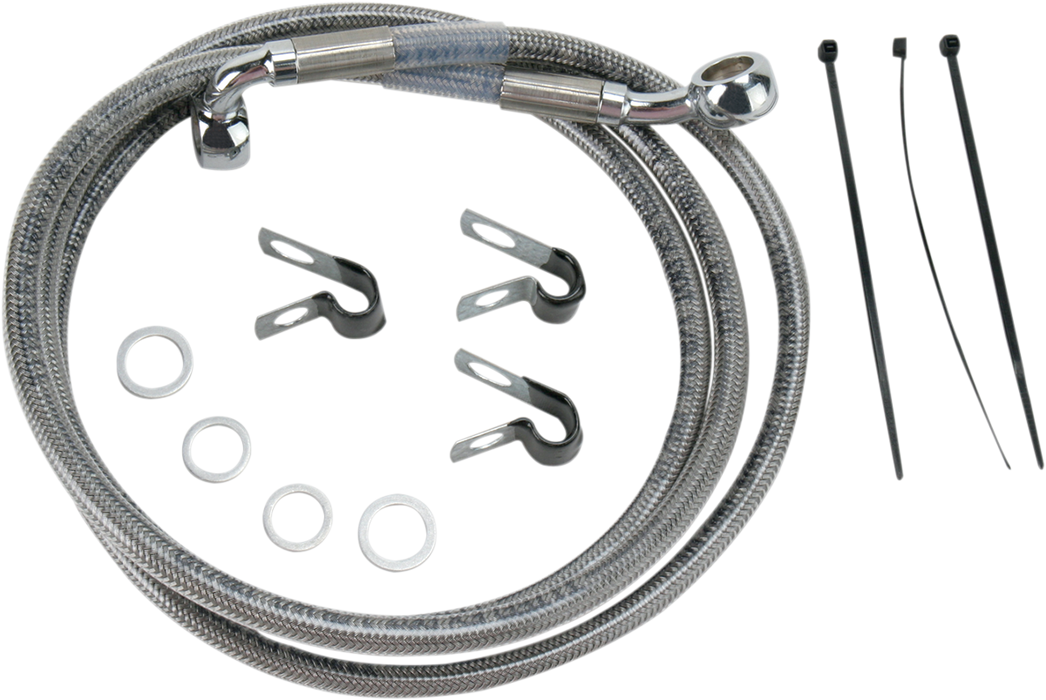 Brake Line - Front - +10" - Stainless Steel
