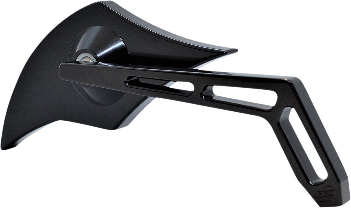 Mirror - Weekend Warrior - Side View - Cut-Out/Flame Head - Oblong - Black - Right