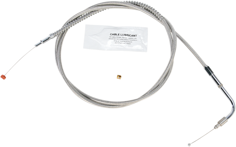 Stainless Steel Idle Cable - +12" - '96-'01 Touring