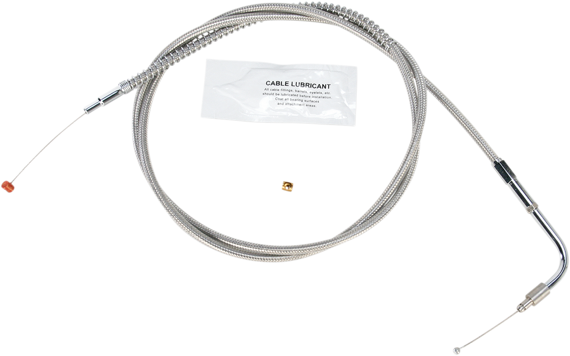 Stainless Steel Idle Cable - +12" - '96-'01 Touring
