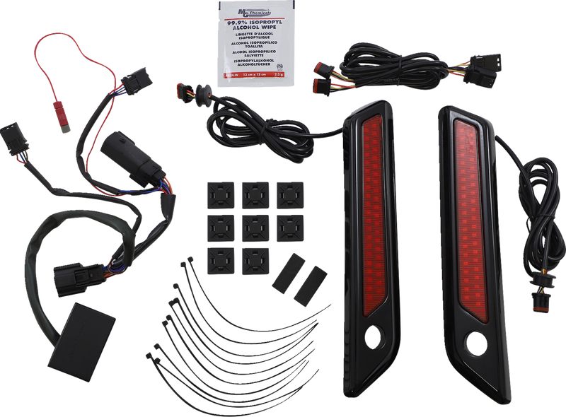 Latch Light - Saddlebag - Dual Color - Red - Black
