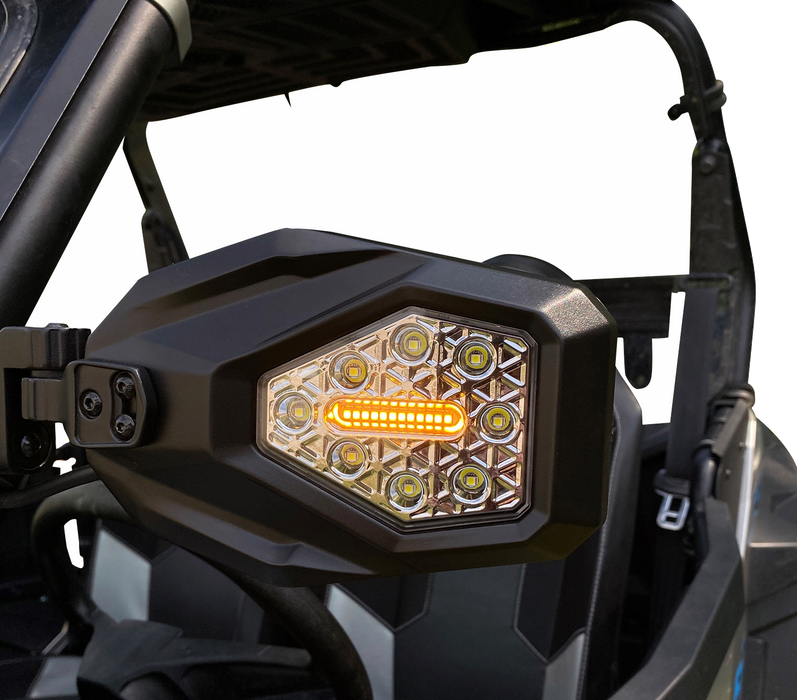 Mirrors - SXS - Side View - Hexagon - Black